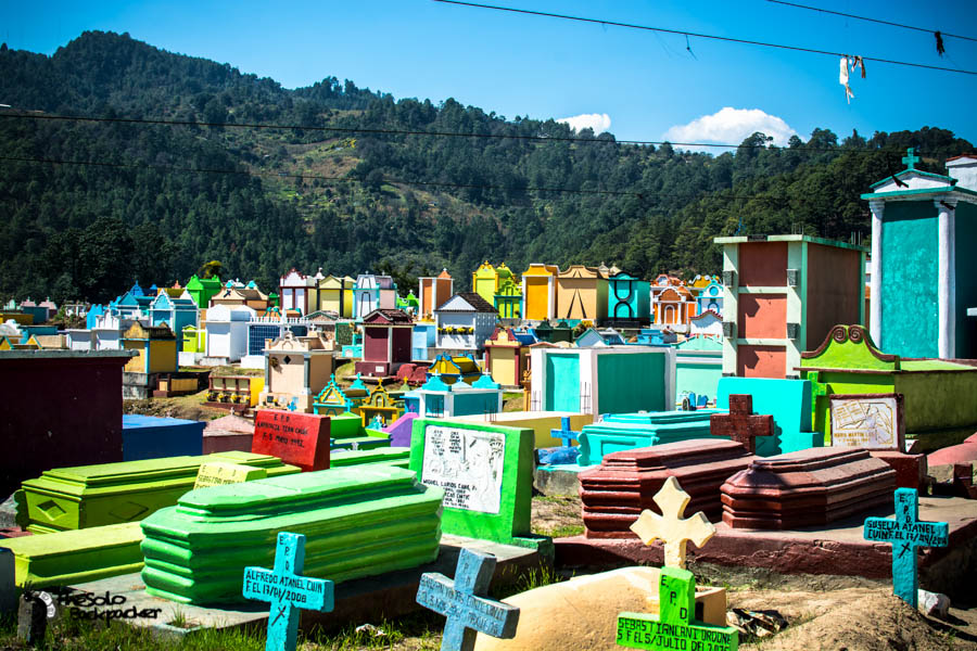 Snaps from the Cemetery in Chichicastenango Guatemala backpacking itinerary